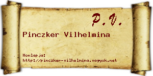 Pinczker Vilhelmina névjegykártya