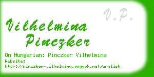 vilhelmina pinczker business card